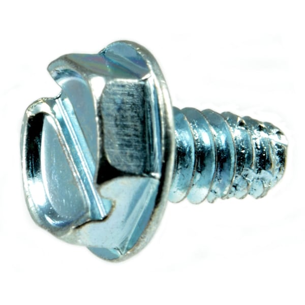 Midwest Fastener Sheet Metal Screw, #6 x 1/4 in, Zinc Plated Steel Flange Hex Head External Hex Drive, 50 PK 32161 - main